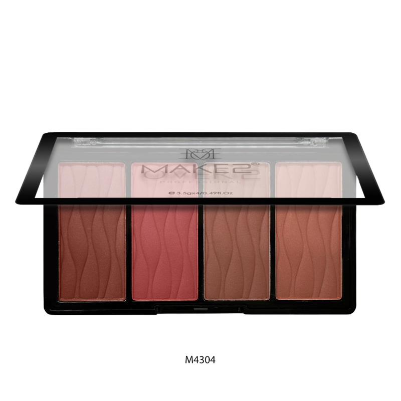 ميك أوفر 22 باليت بلشر 4 ألوان بنك وينك بلش M4304