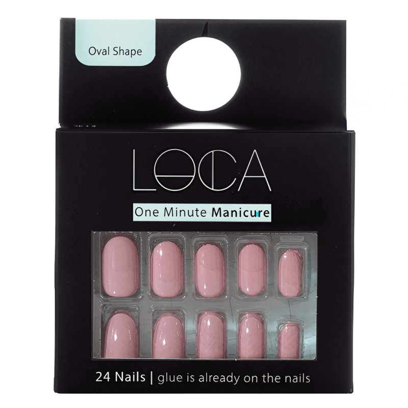 لوكا برس أون أظافر بينك نود أوڤال (14)