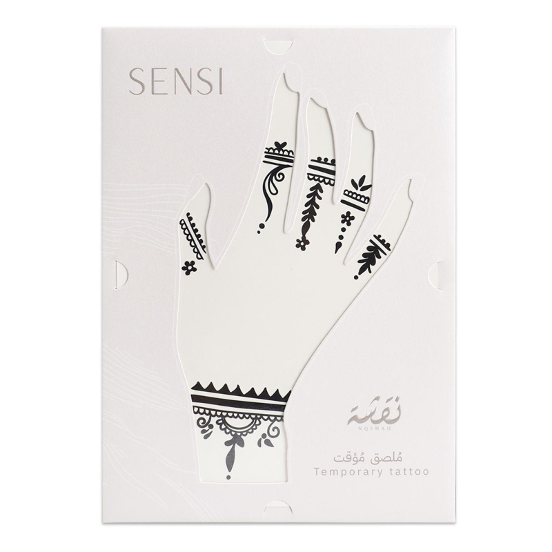 سنسى نقشة حنة تاتو مؤقت #10 بني