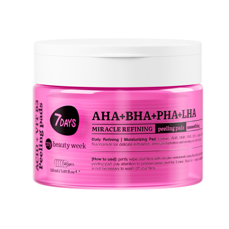 ماي بيوتي ويك مناديل تقشير 50 قطعة شاملة AHA + BHA + PHA + LHA