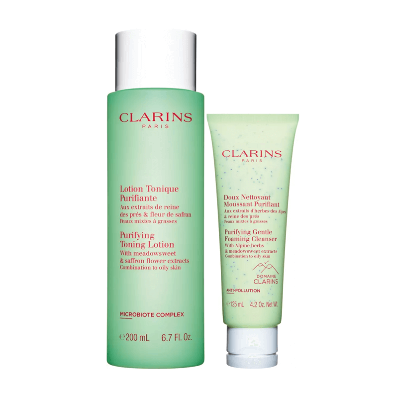 كلارنس طقم تنظيف عرض المجموعة الاولي (بشرة مختلطة إلى دهنية)