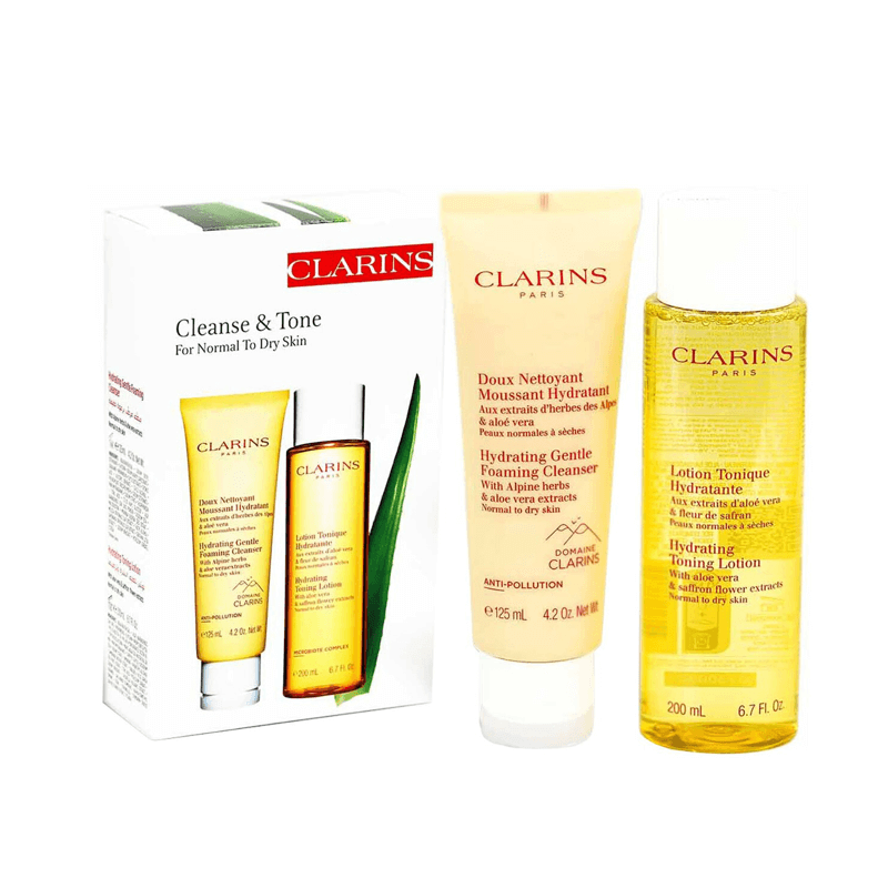 كلارنس طقم تنظيف عرض المجموعة الثانية (بشرة عادية إلى جافة)